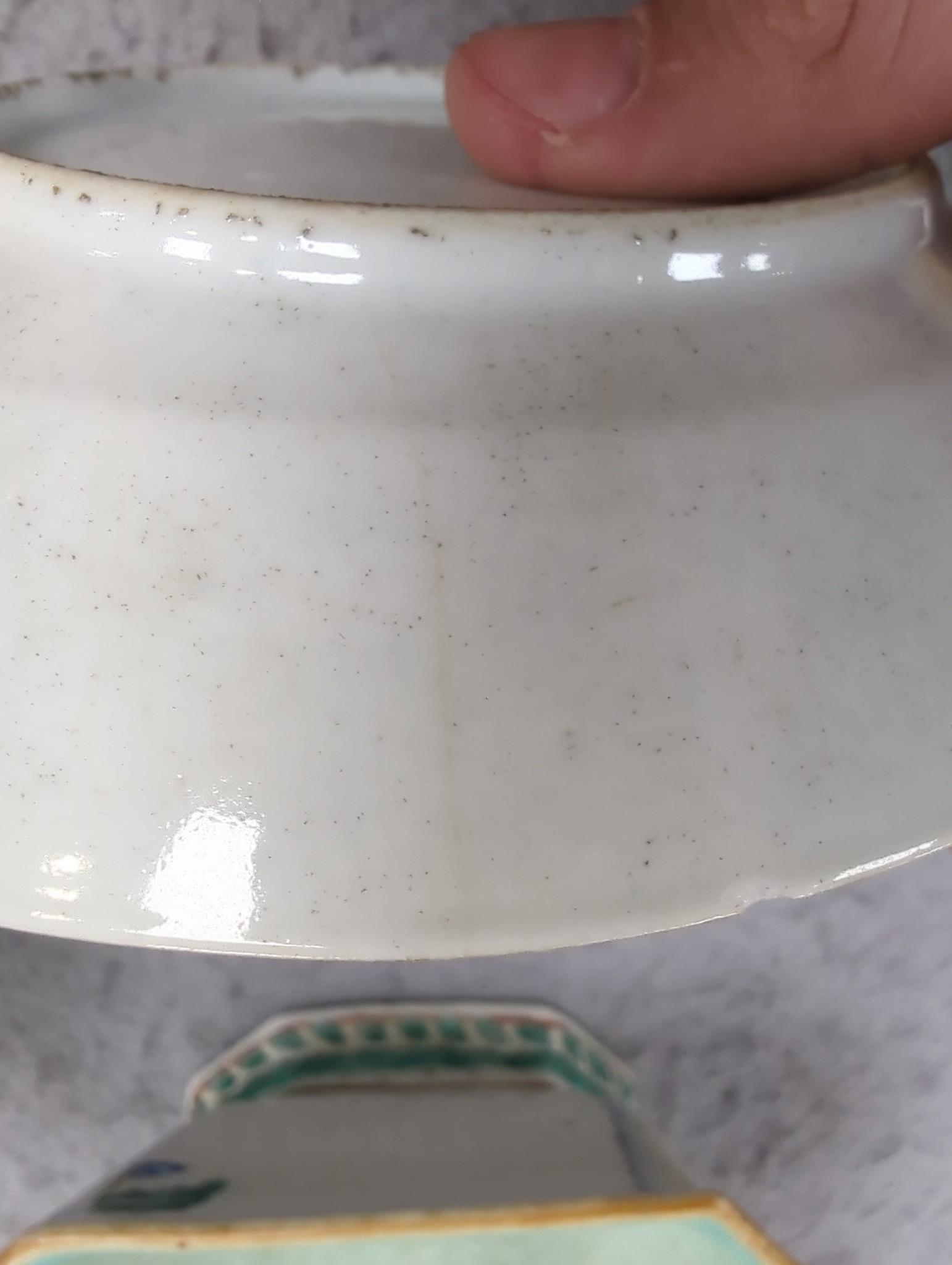 A group of eight items of Chinese ceramics, some damage